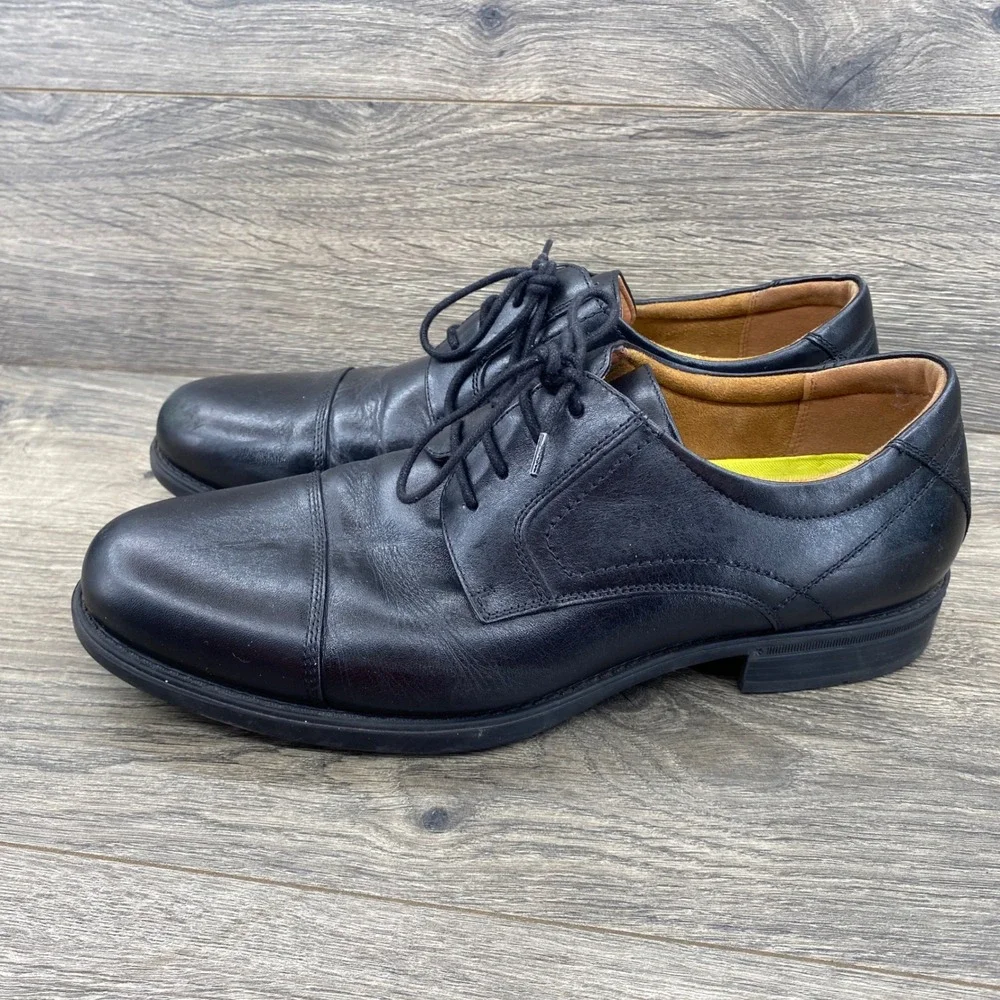 Florsheim Cap Toe Oxford Mens Size 11D Black Leather Comfortech 12138-001